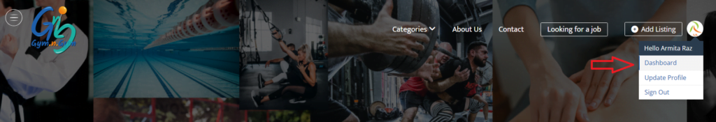 user dashboard - Listing Instruction