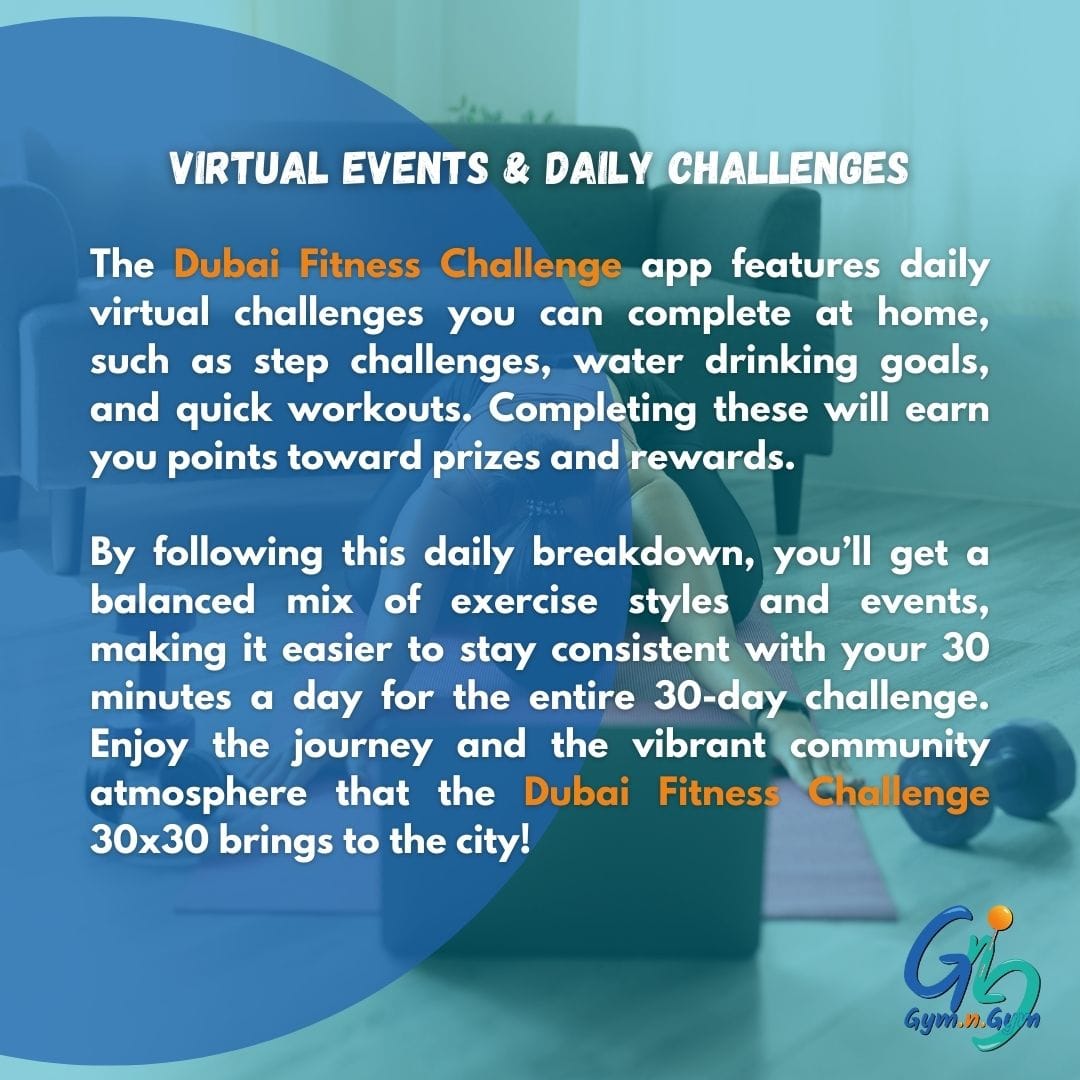 Dubai Fitness Challenge 30x30 - Daily Events